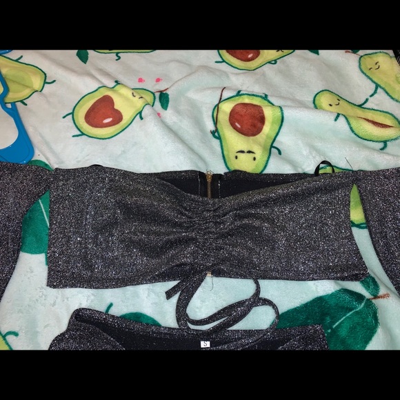 2piece off shoulder drawstring bodycon outfit - Picture 6 of 7